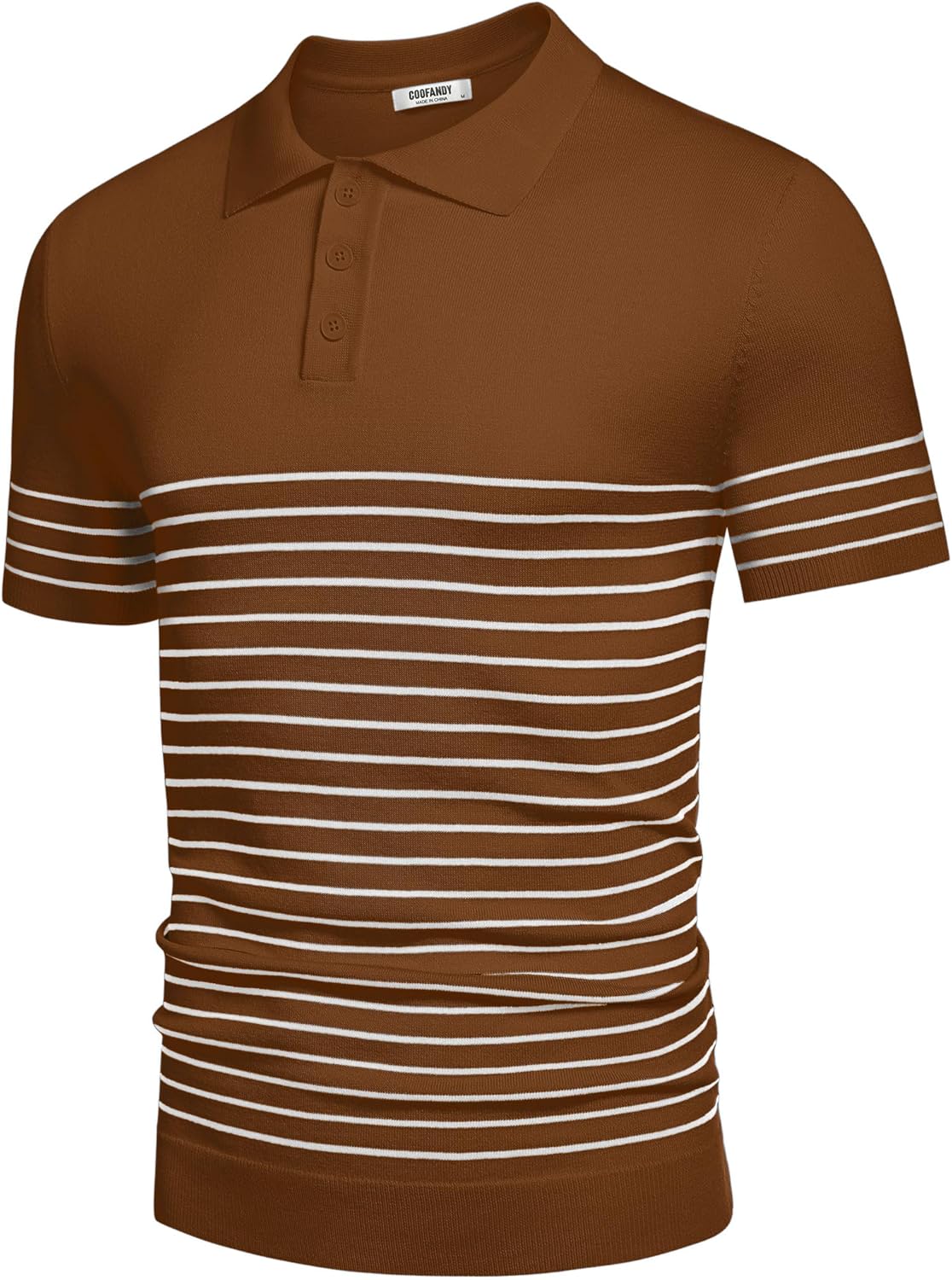 Camisa polo ligera a rayas para hombre - Camiseta de golf informal manga corta con cuello - Imagen 90 de 164