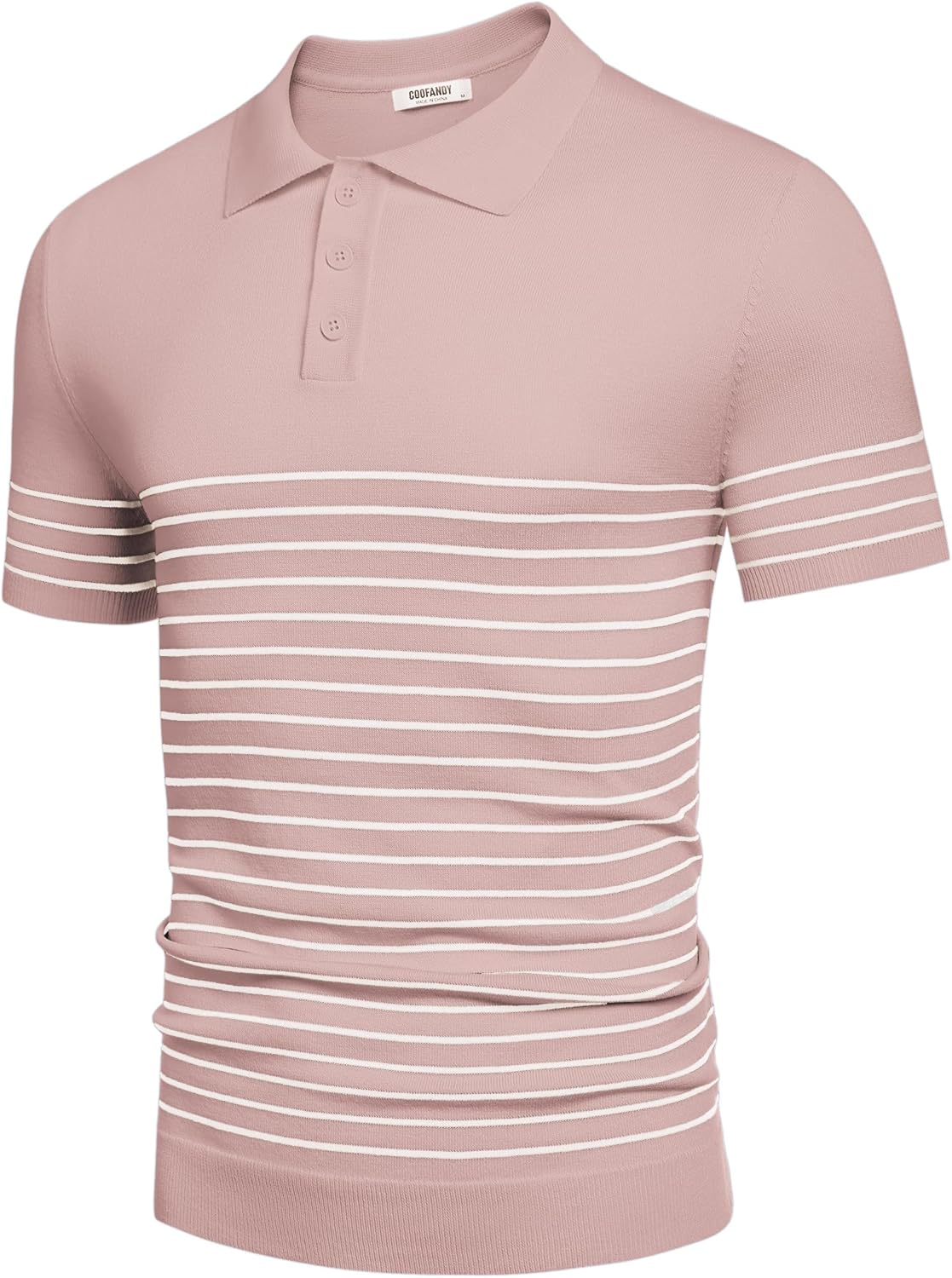 Camisa polo ligera a rayas para hombre - Camiseta de golf informal manga corta con cuello - Imagen 97 de 164