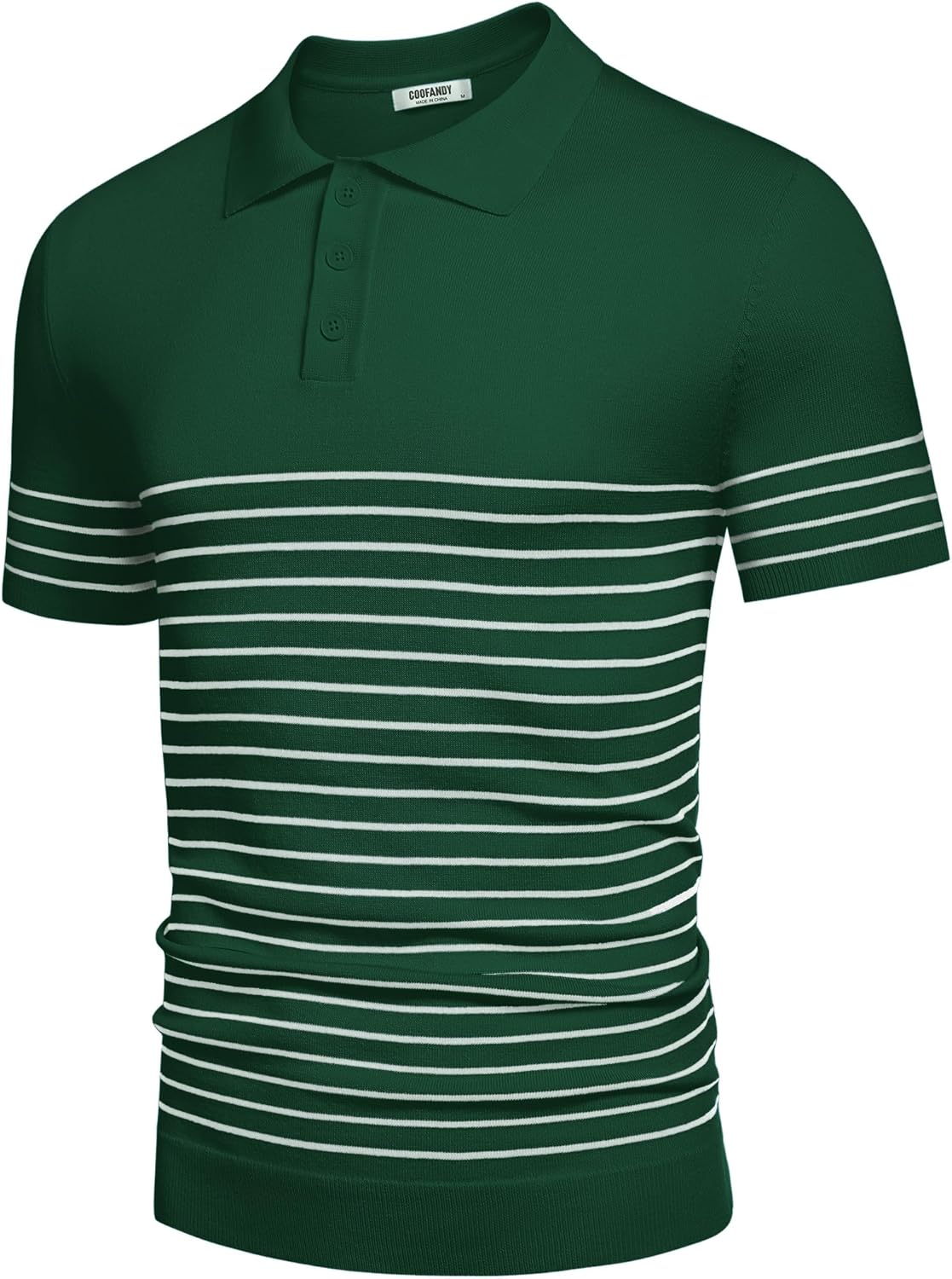Camisa polo ligera a rayas para hombre - Camiseta de golf informal manga corta con cuello - Imagen 150 de 164