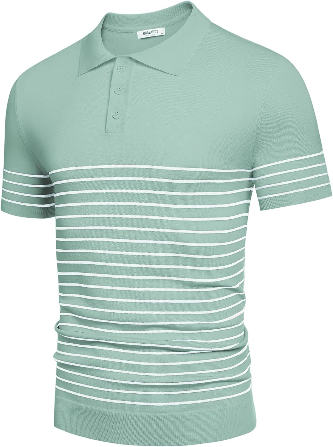 Camisa polo ligera a rayas para hombre - Camiseta de golf informal manga corta con cuello - Imagen 163 de 164