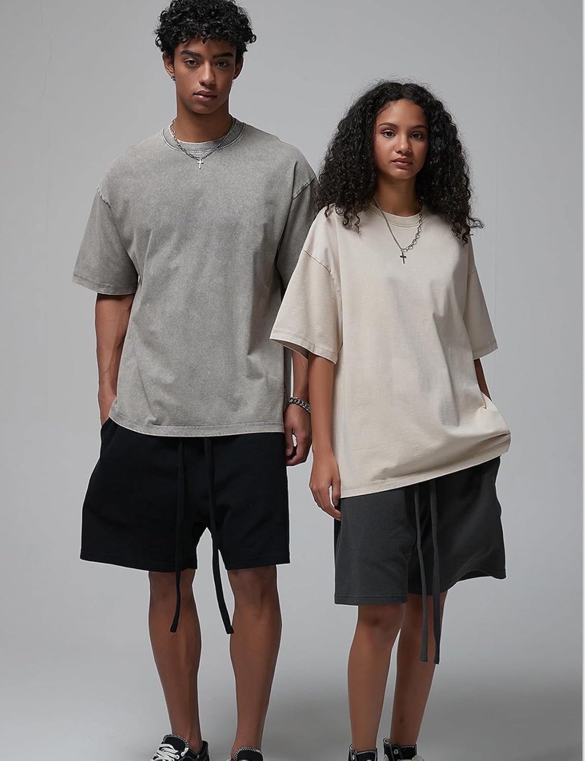 3er Pack Herren Oversize Vintage T-Shirts - Loose Fit Freizeit Kurzarm Oberteile - Bild 97 von 103