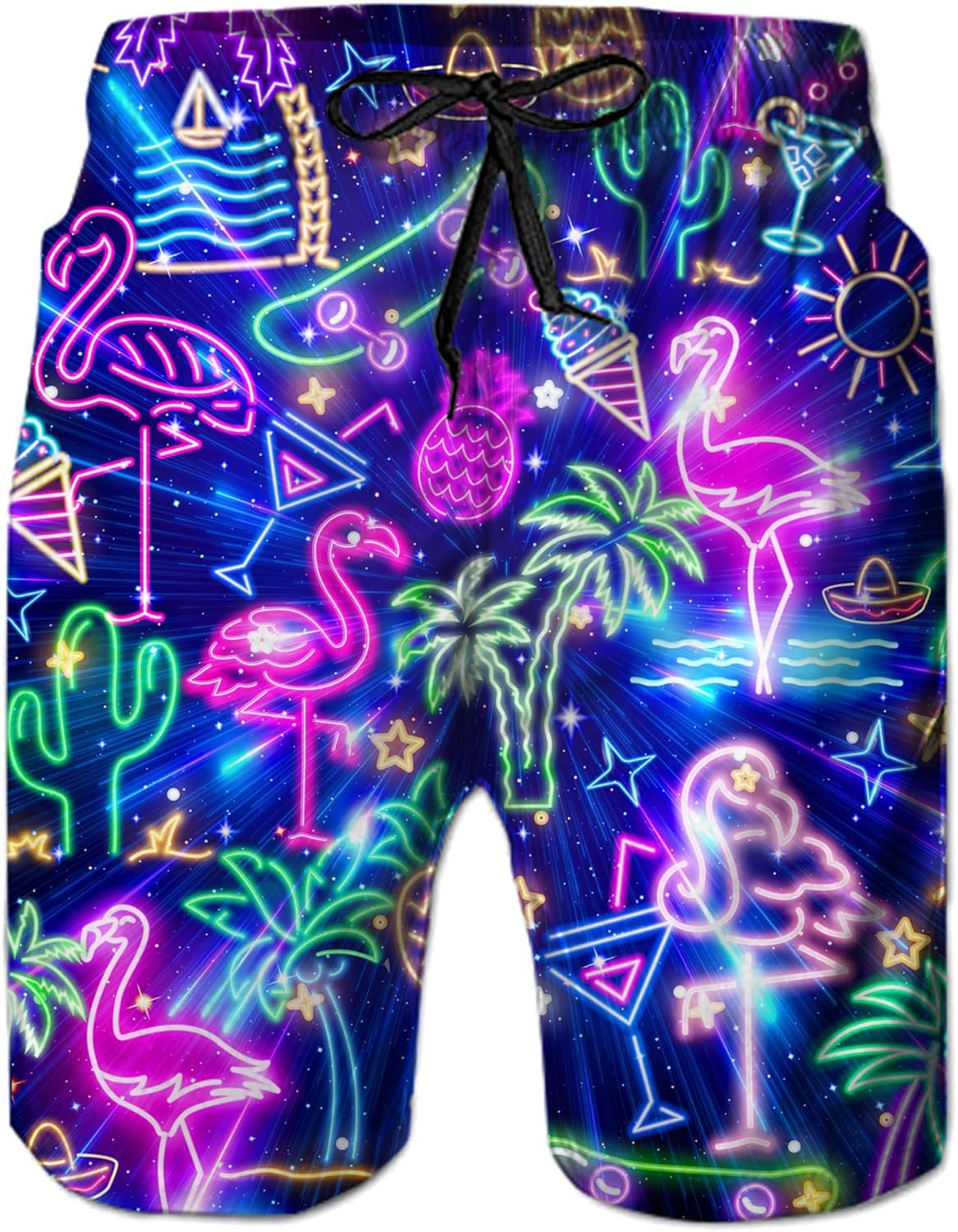 Herren Schnelltrocknende Badehose Strand Boardshorts mit Taschen Netzfutter - Bild 21 von 27