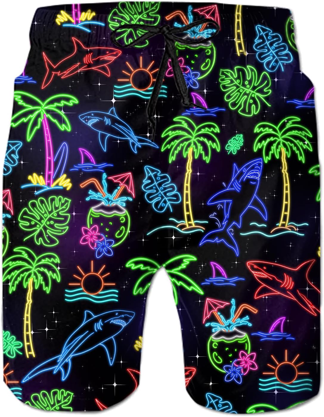 Herren Schnelltrocknende Badehose Strand Boardshorts mit Taschen Netzfutter - Bild 23 von 27