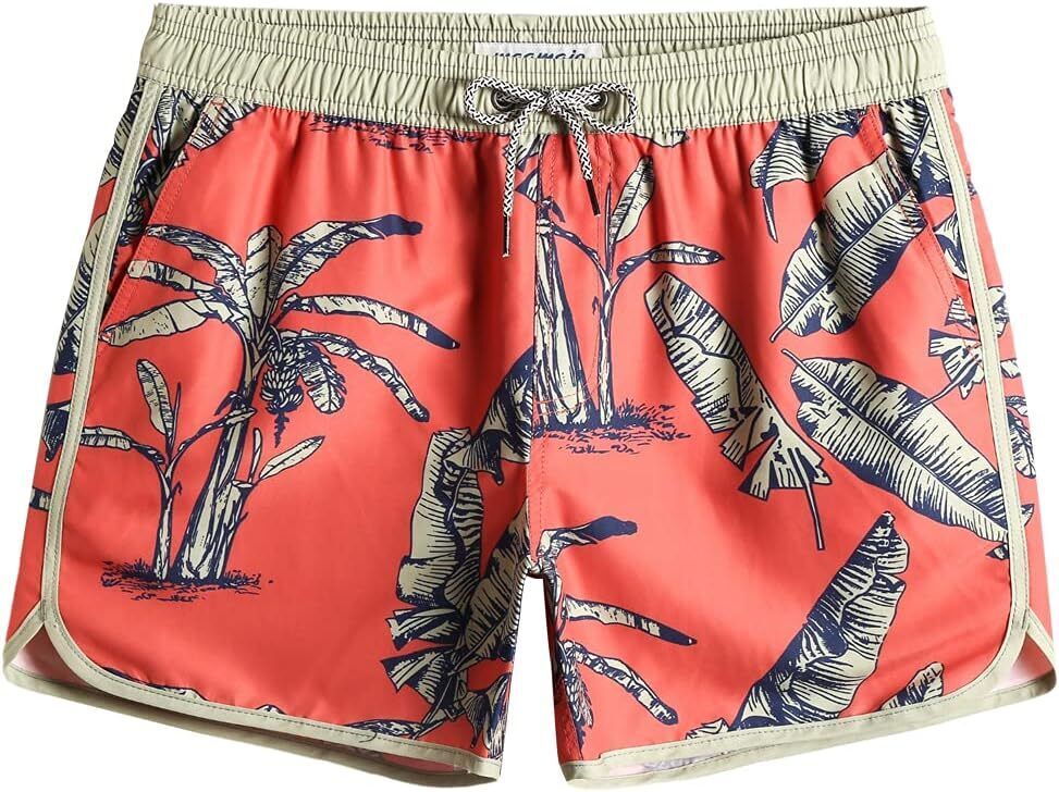 Men's Vintage 80s-90s Swim Trunks – Quick Dry Board Shorts with Mesh Lining - Picture 23 of 27