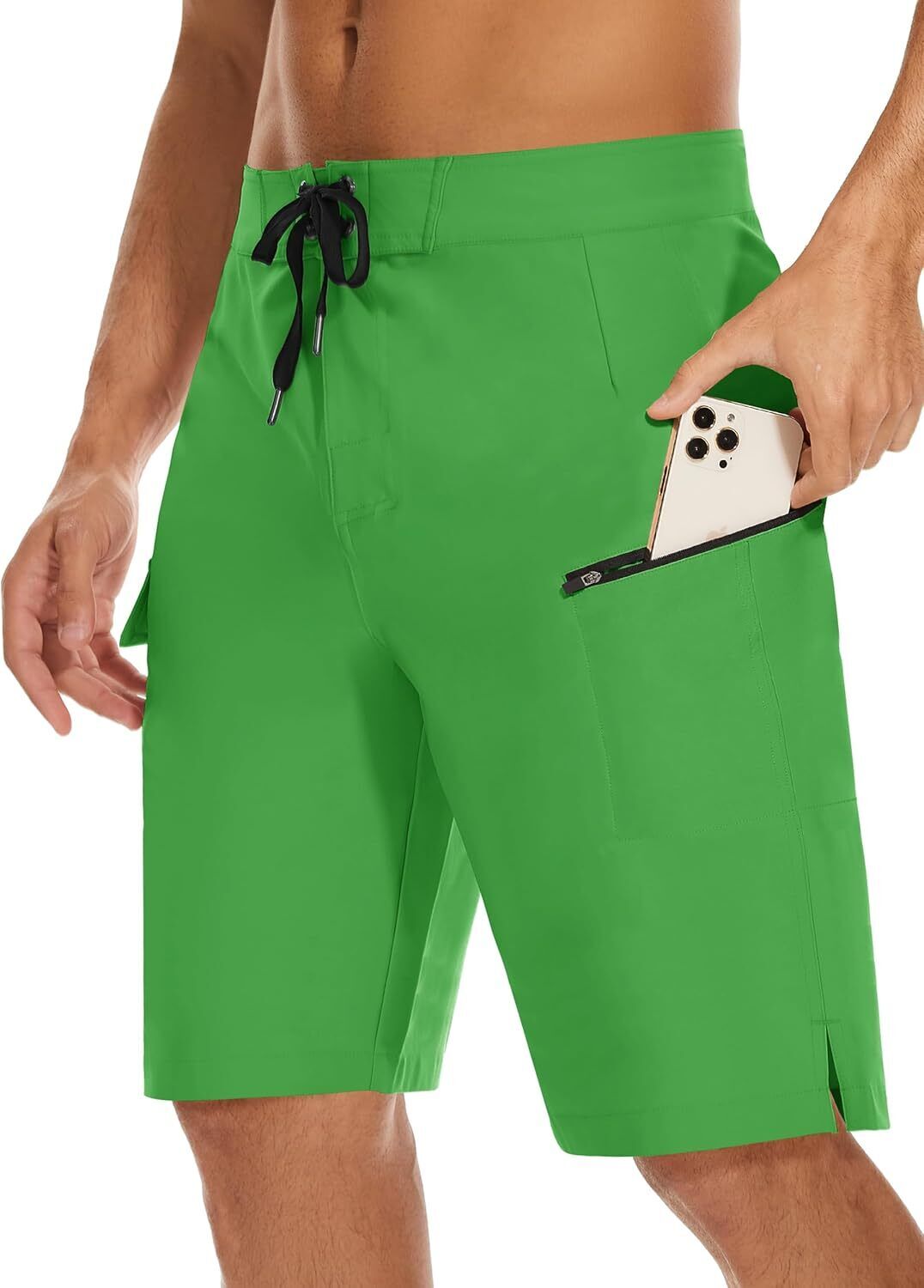 Men's 22" Board Shorts - No Mesh Lining Long Swim Trunks - UPF50+ Surf Bathing - Picture 24 of 32