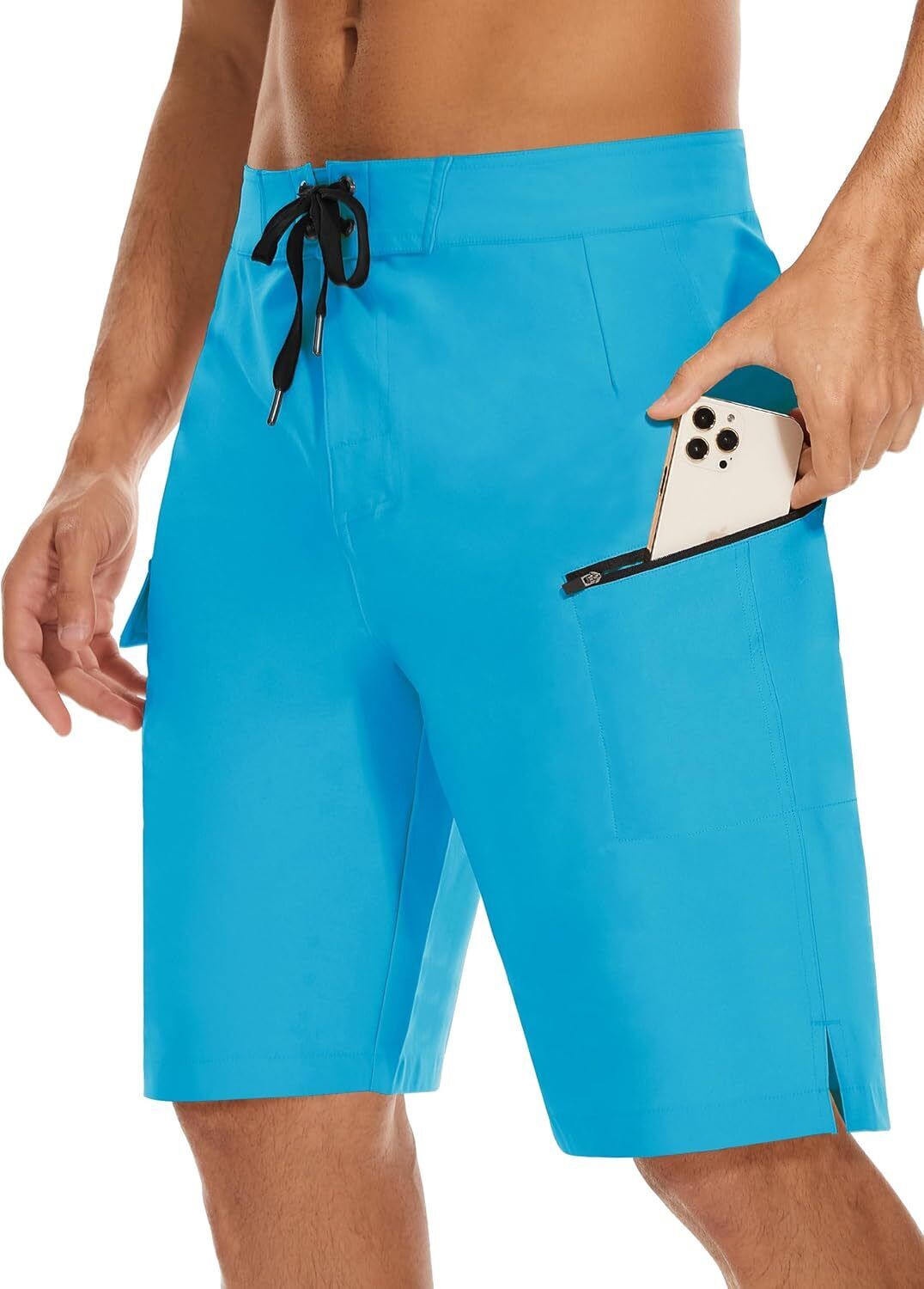 Men's 22" Board Shorts - No Mesh Lining Long Swim Trunks - UPF50+ Surf Bathing - Picture 27 of 32
