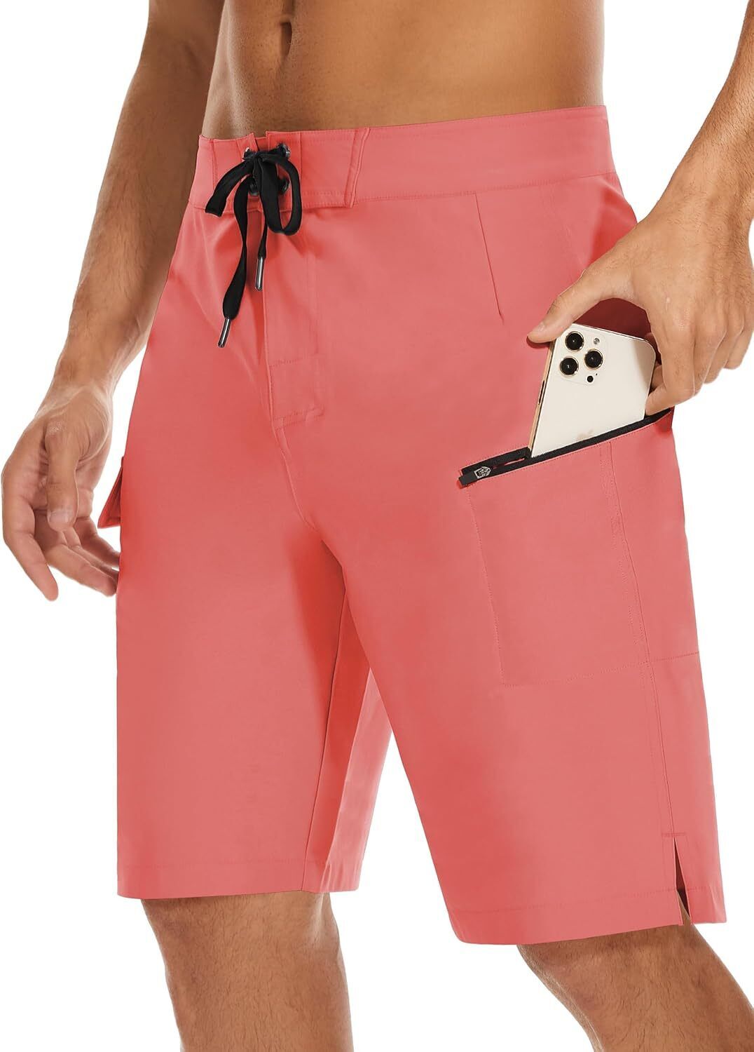Men's 22" Board Shorts - No Mesh Lining Long Swim Trunks - UPF50+ Surf Bathing - Picture 29 of 32