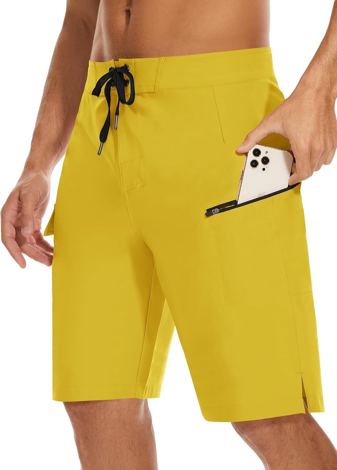 Men's 22" Board Shorts - No Mesh Lining Long Swim Trunks - UPF50+ Surf Bathing - Picture 30 of 32