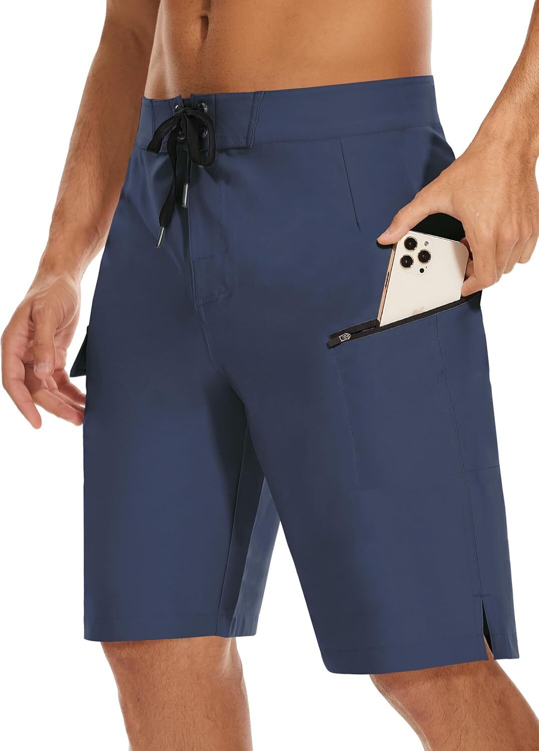 Men's 22" Board Shorts - No Mesh Lining Long Swim Trunks - UPF50+ Surf Bathing - Picture 32 of 32