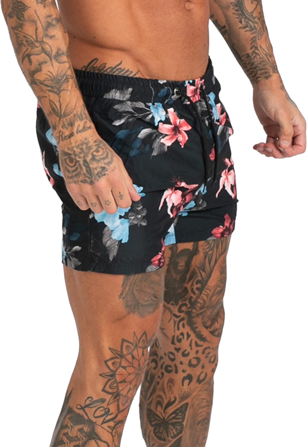 GINGTTO Men's Beach Shorts Bathing Suits with Mesh Lining - Picture 23 of 32