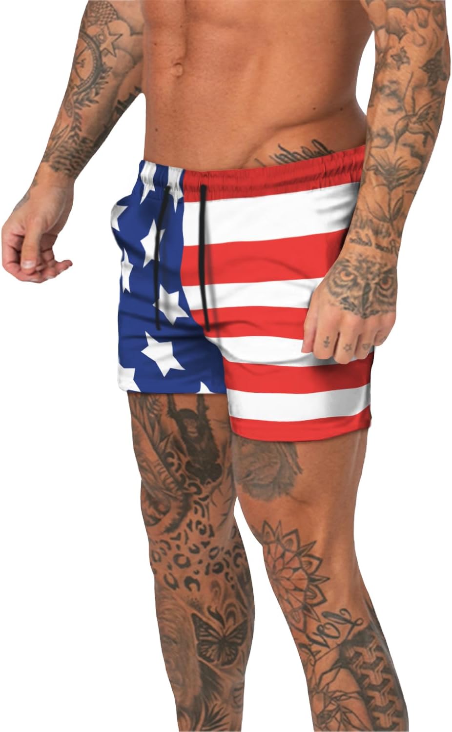 GINGTTO Men's Beach Shorts Bathing Suits with Mesh Lining - Picture 32 of 32