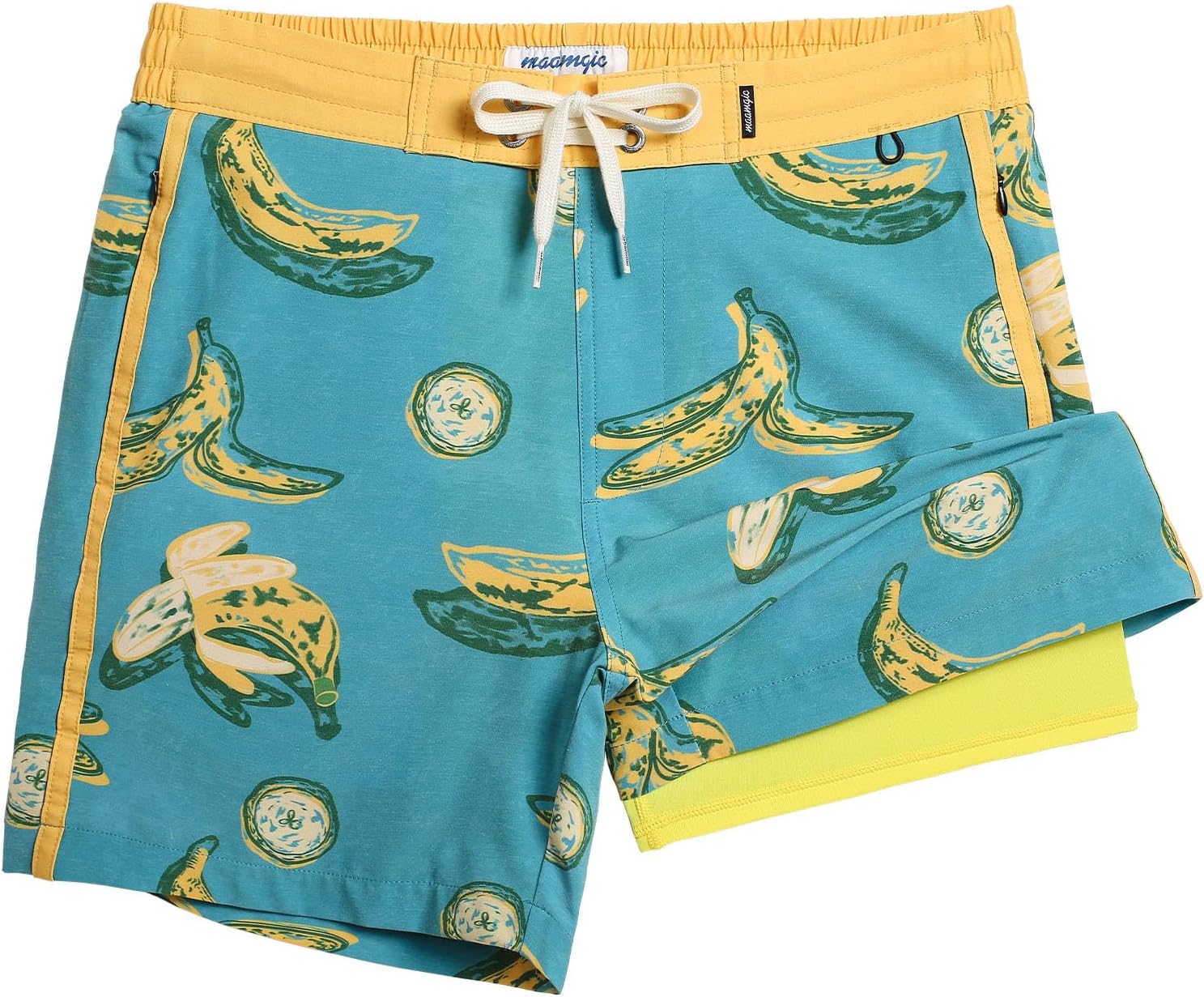 Men's Quick Dry Swim Trunks with Compression Liner Zipper Pockets 4-Way Stretch - Picture 12 of 16