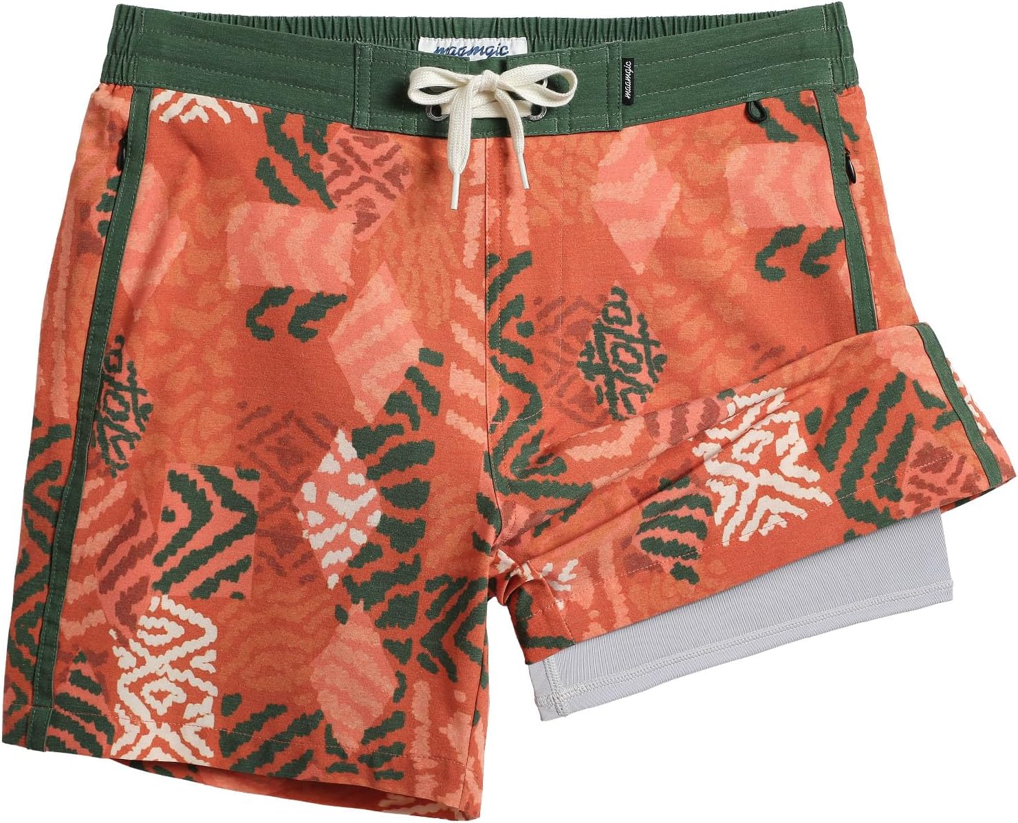 Men's Quick Dry Swim Trunks with Compression Liner Zipper Pockets 4-Way Stretch - Picture 15 of 16