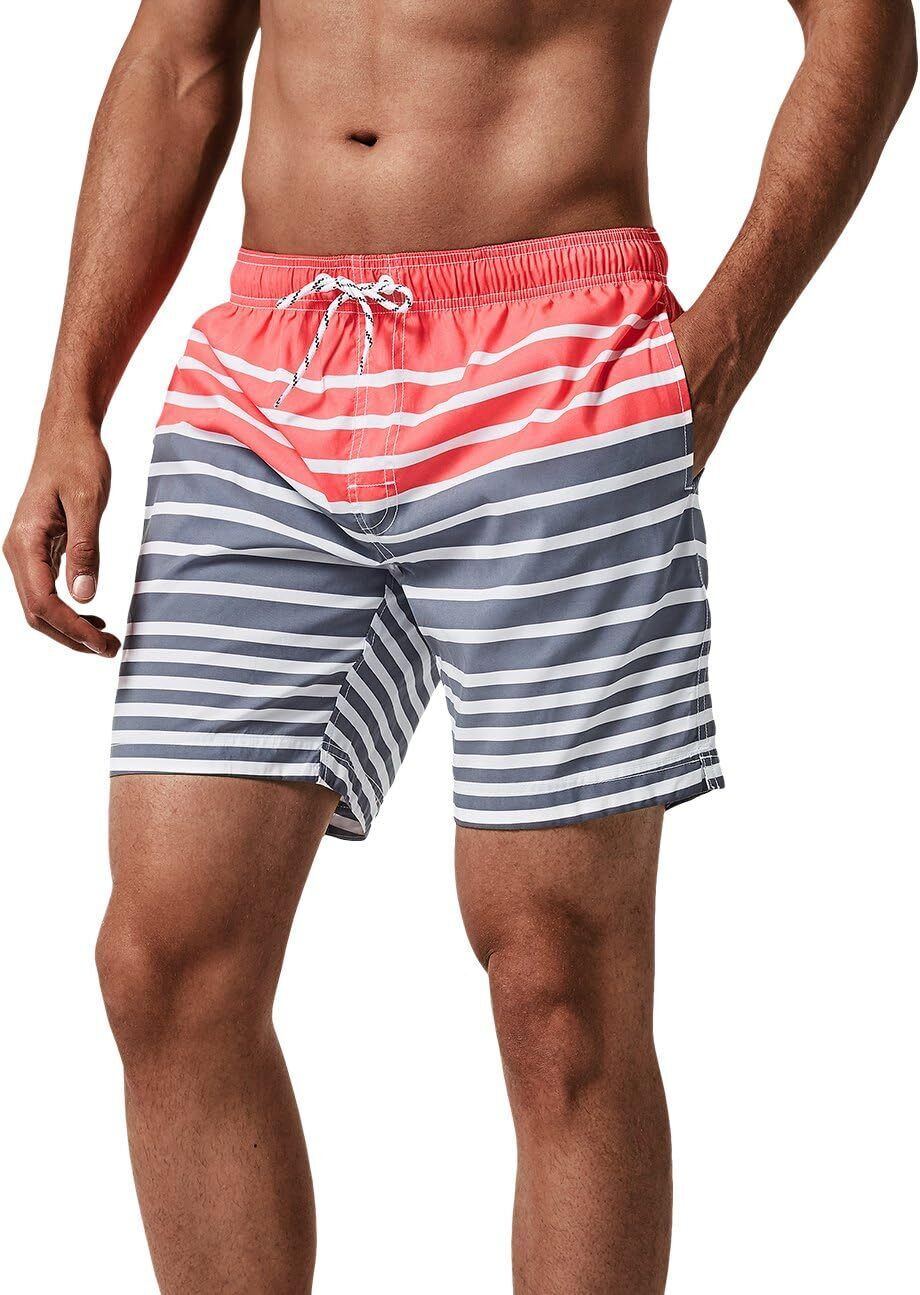 Mens Swim Trunks 7 Inch Bathing Suits Quick Dry Mesh Lining Swimsuits - Picture 25 of 32
