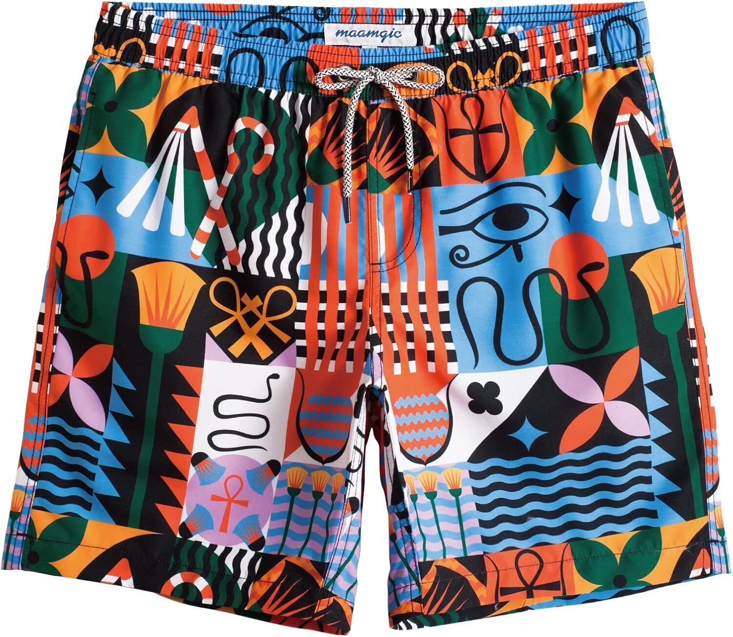 Mens Swim Trunks 7 Inch Bathing Suits Quick Dry Mesh Lining Swimsuits - Picture 32 of 32