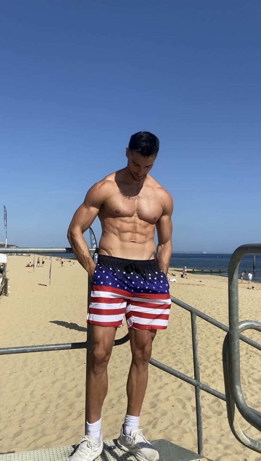 Mens Swim Trunks Compression Liner Quick Dry Swimsuit Swim Shorts Phone Pocket - Picture 73 of 147