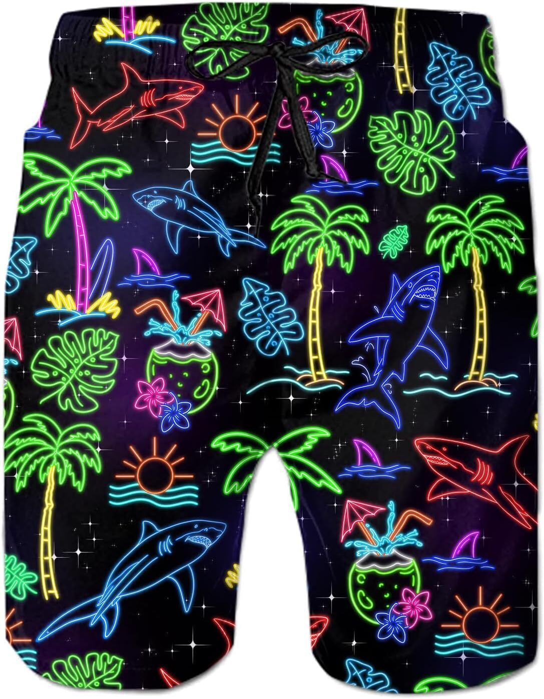Men's Quick Dry 3D Printed Board Shorts – Pockets Cool Mesh Lined Swim Trunks - Picture 56 of 81
