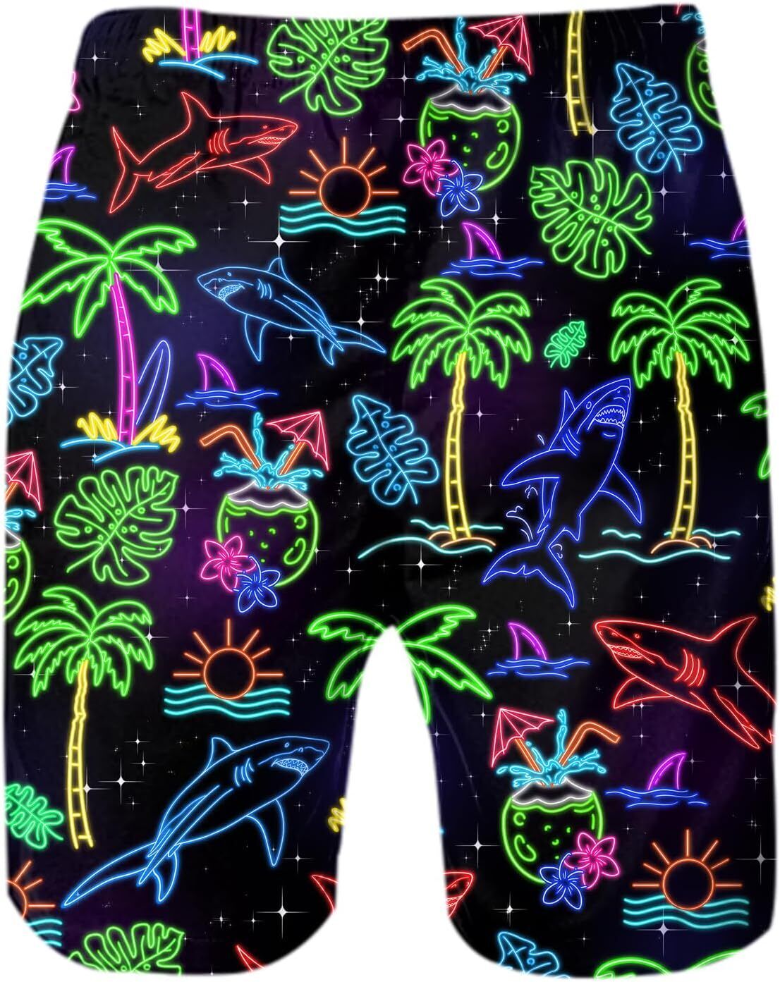 Men's Quick Dry 3D Printed Board Shorts – Pockets Cool Mesh Lined Swim Trunks - Picture 57 of 81