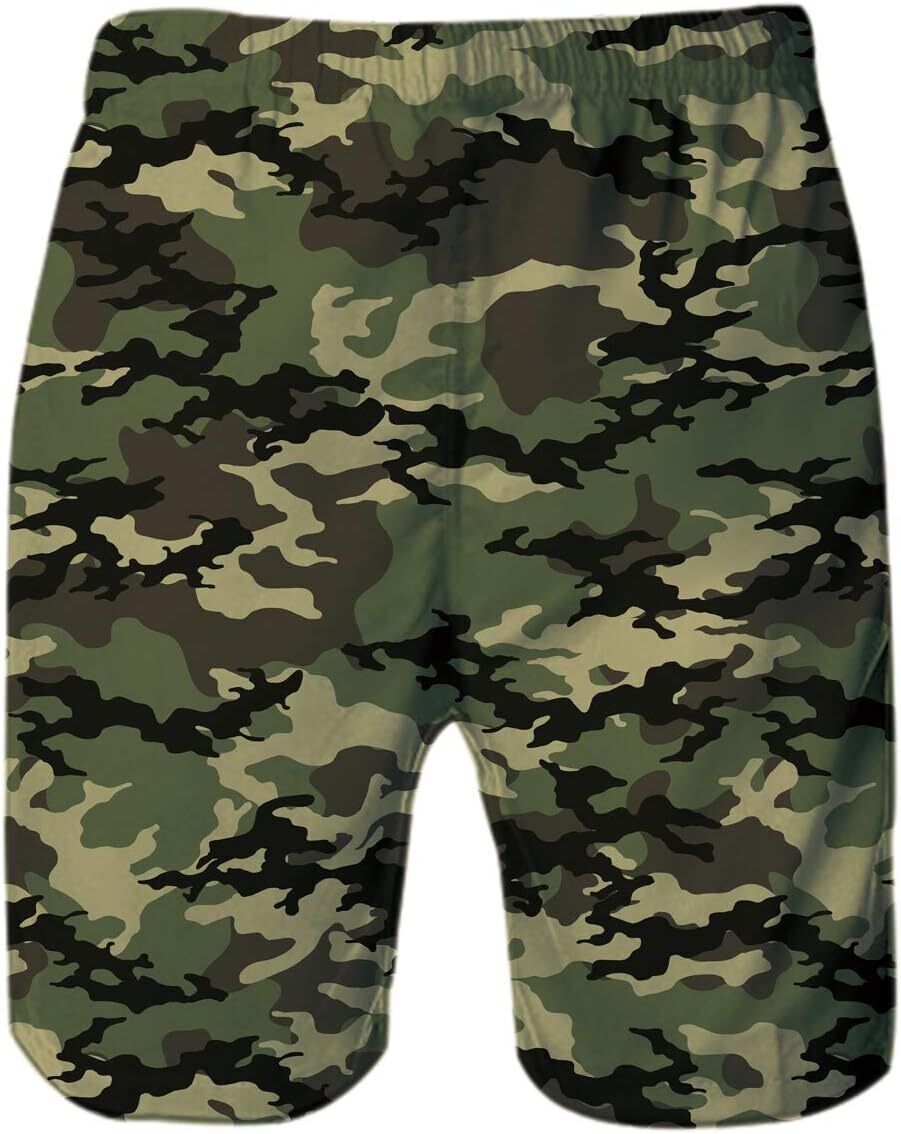 Men's Quick Dry 3D Printed Board Shorts – Pockets Cool Mesh Lined Swim Trunks - Picture 74 of 81