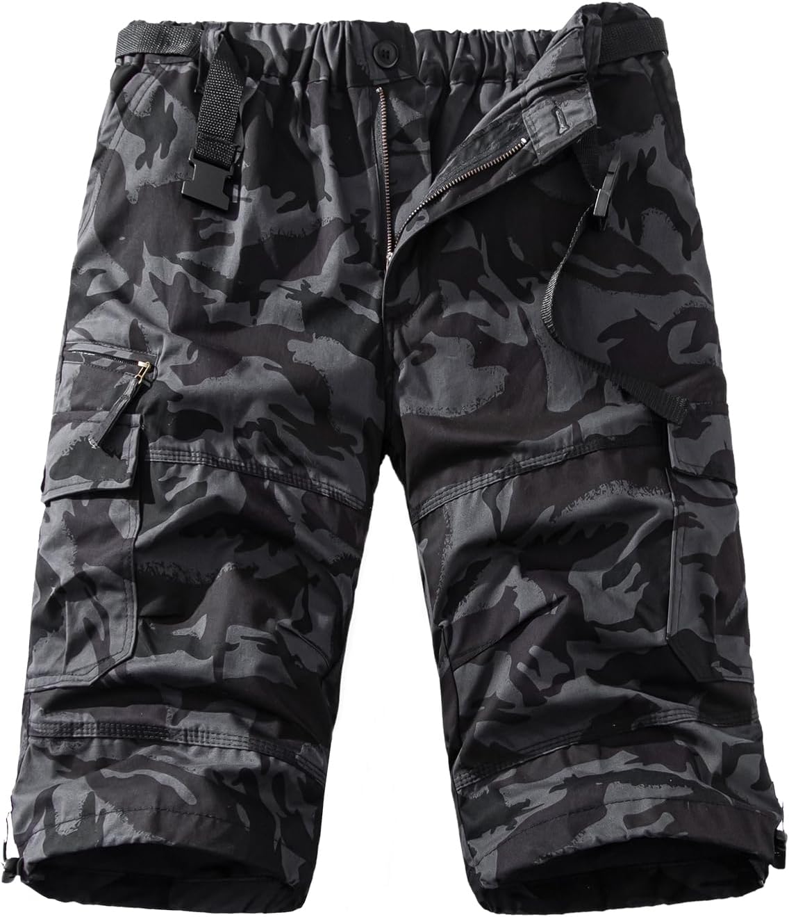 Herren Cargo Shorts 3/4 Relaxed Fit Herren Laufshorts 7 Taschen Gummizug - Bild 22 von 55