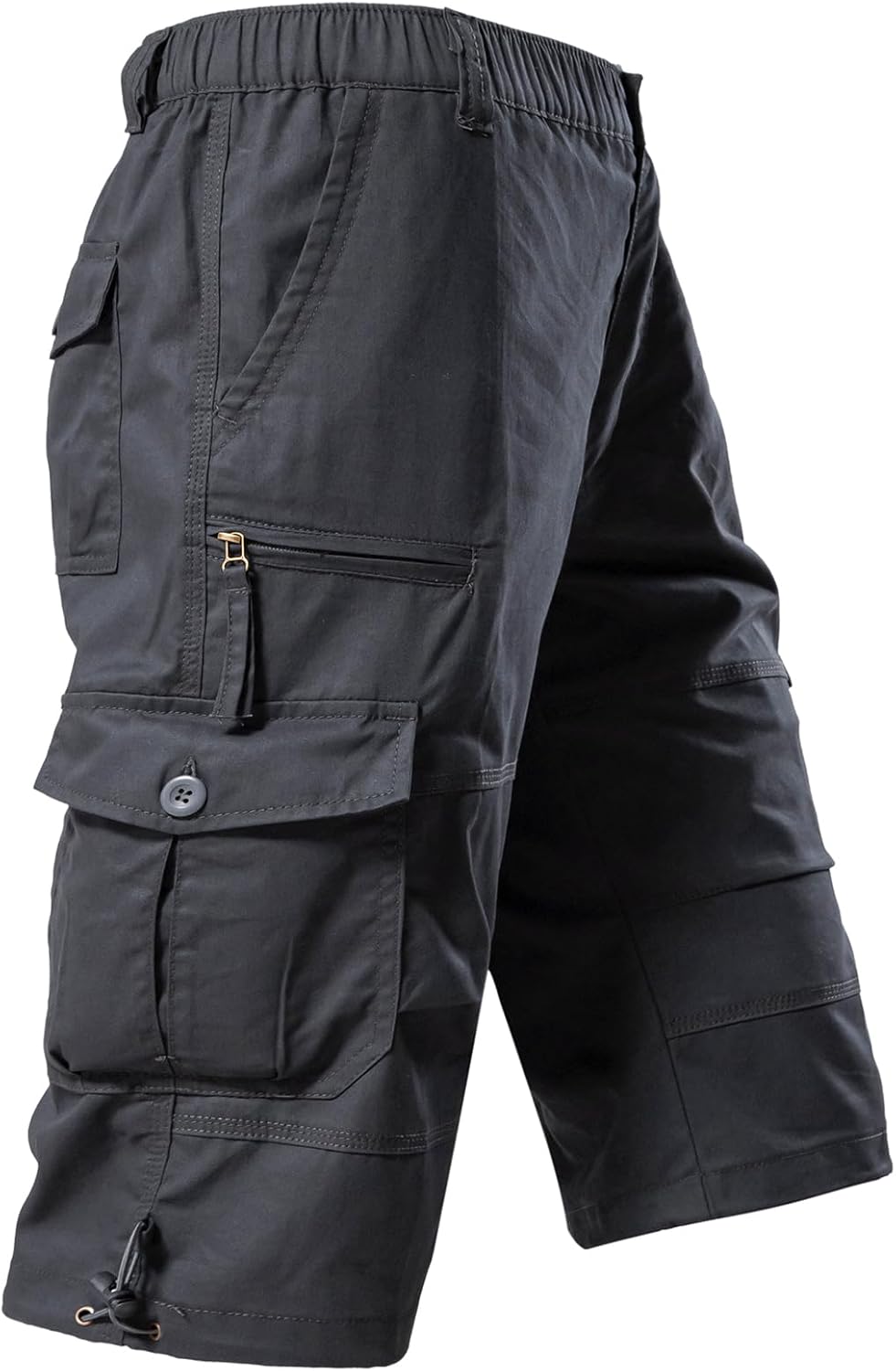 Herren Cargo Shorts 3/4 Relaxed Fit Herren Laufshorts 7 Taschen Gummizug - Bild 27 von 55