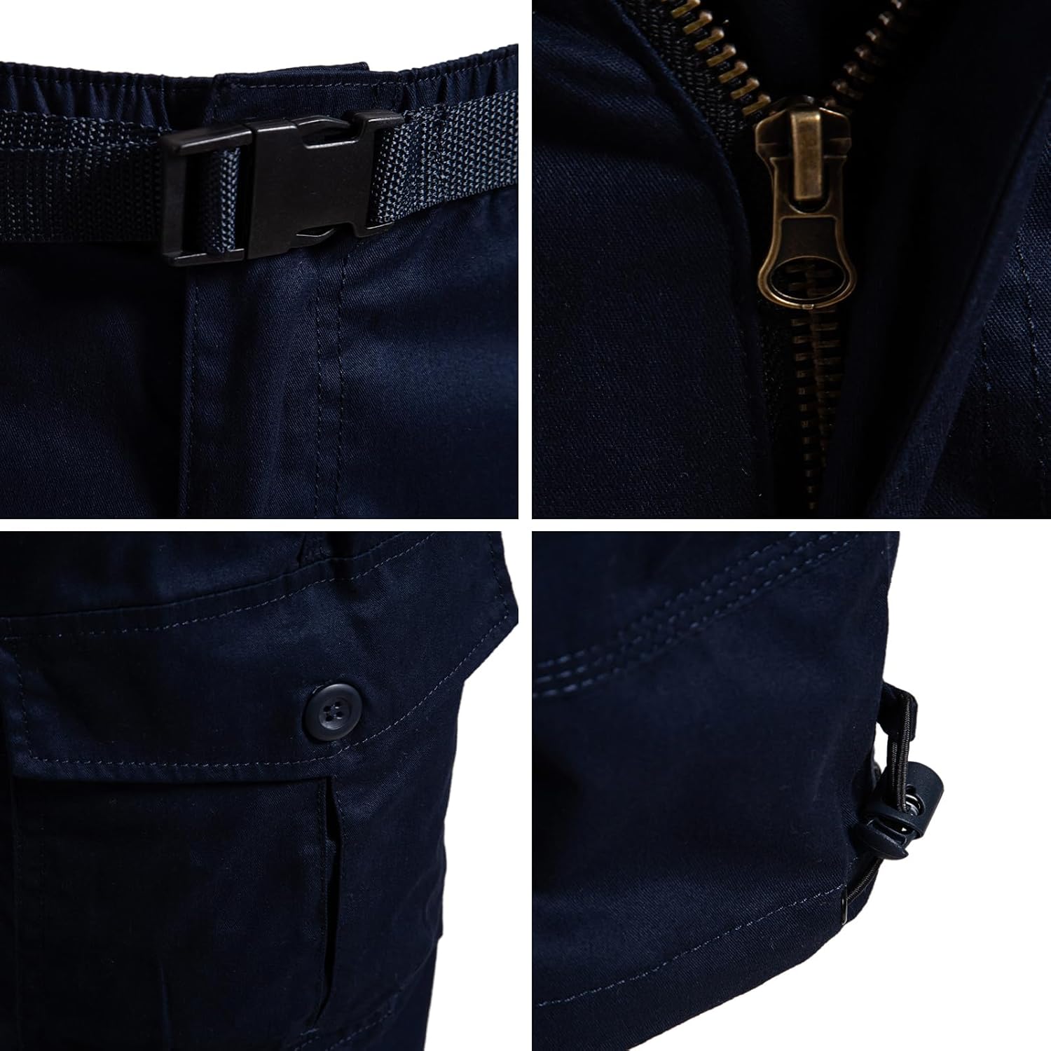 Herren Cargo Shorts 3/4 Relaxed Fit Herren Laufshorts 7 Taschen Gummizug - Bild 34 von 55