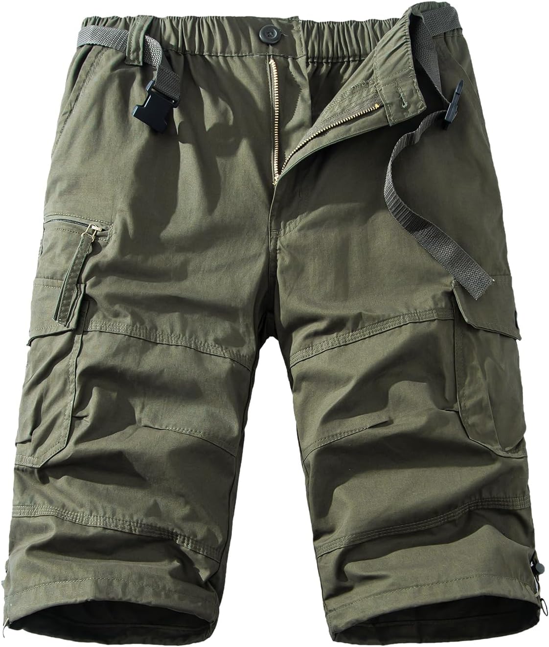 Herren Cargo Shorts 3/4 Relaxed Fit Herren Laufshorts 7 Taschen Gummizug - Bild 37 von 55