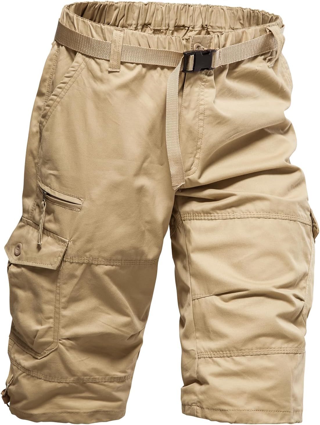 Herren Cargo Shorts 3/4 Relaxed Fit Herren Laufshorts 7 Taschen Gummizug - Bild 41 von 55