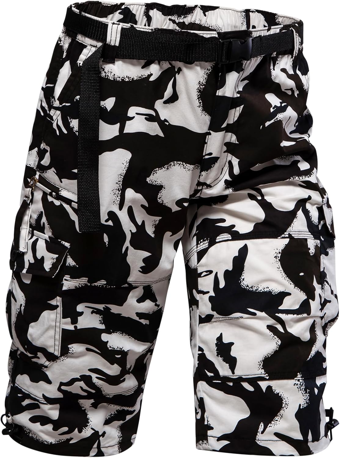 Herren Cargo Shorts 3/4 Relaxed Fit Herren Laufshorts 7 Taschen Gummizug - Bild 51 von 55