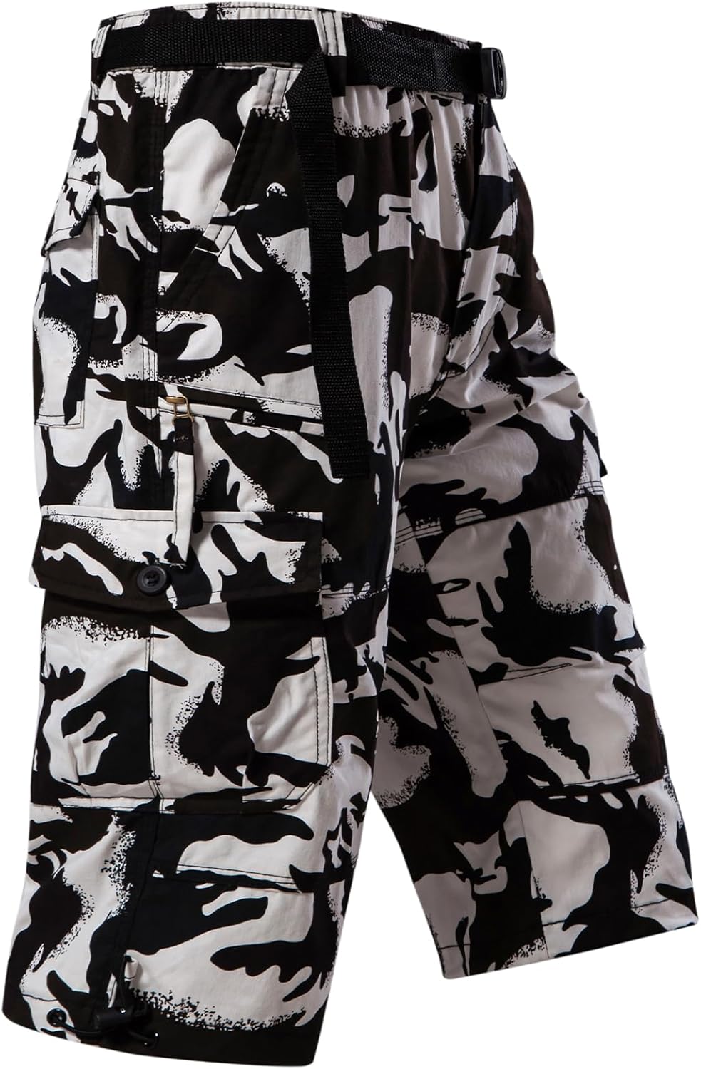 Herren Cargo Shorts 3/4 Relaxed Fit Herren Laufshorts 7 Taschen Gummizug - Bild 52 von 55