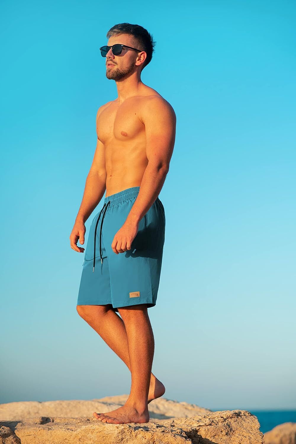 Men's 9" Quick Dry Board Shorts – Compression Liner Cargo Pocket Swim Trunks - Picture 171 of 201