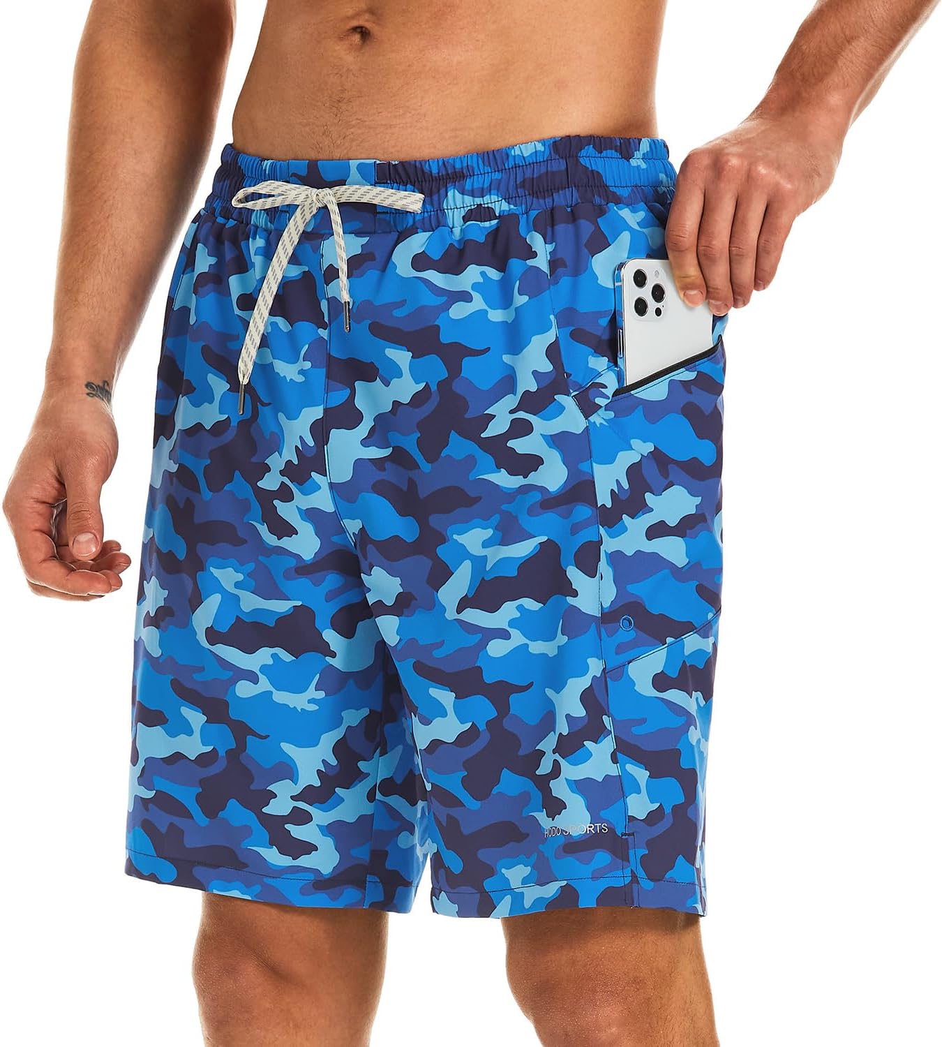 Pantalones Cortos de Secado Rápido para Hombres Sin Forro de Malla Bañador Bolsillos con Cremallera - Imagen 11 de 20