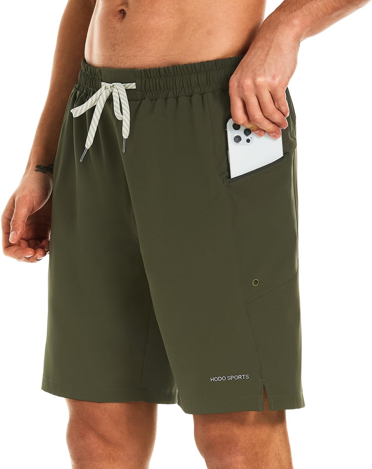 Pantalones Cortos de Secado Rápido para Hombres Sin Forro de Malla Bañador Bolsillos con Cremallera - Imagen 12 de 20