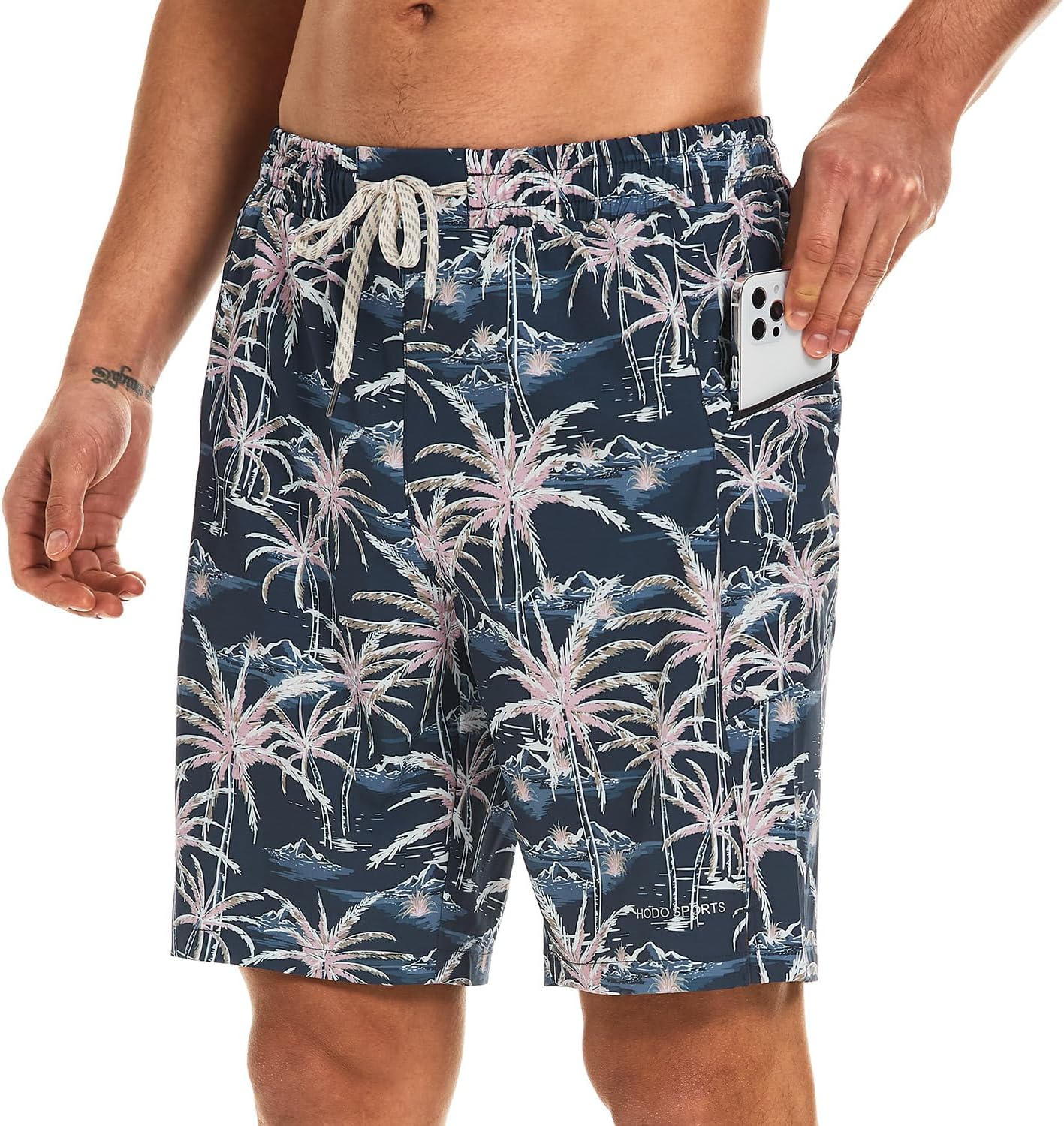 Pantalones Cortos de Secado Rápido para Hombres Sin Forro de Malla Bañador Bolsillos con Cremallera - Imagen 15 de 20