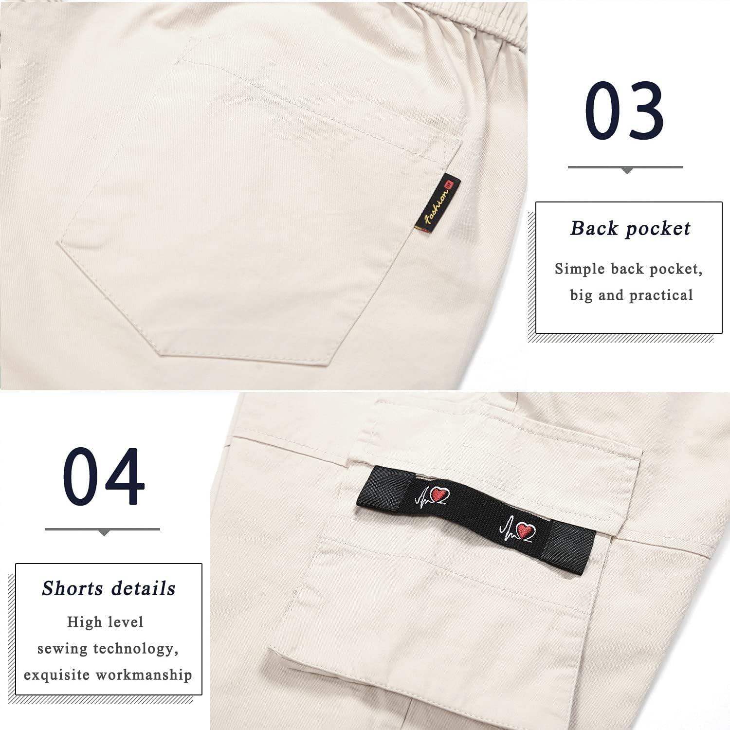 Herren Cargo Shorts Gummibund Kordelzug Sommer Freizeit Baumwolle Hose - Bild 47 von 90