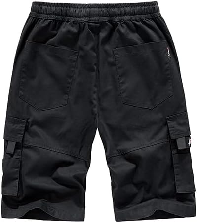 Herren Cargo Shorts Gummibund Kordelzug Sommer Freizeit Baumwolle Hose - Bild 51 von 90