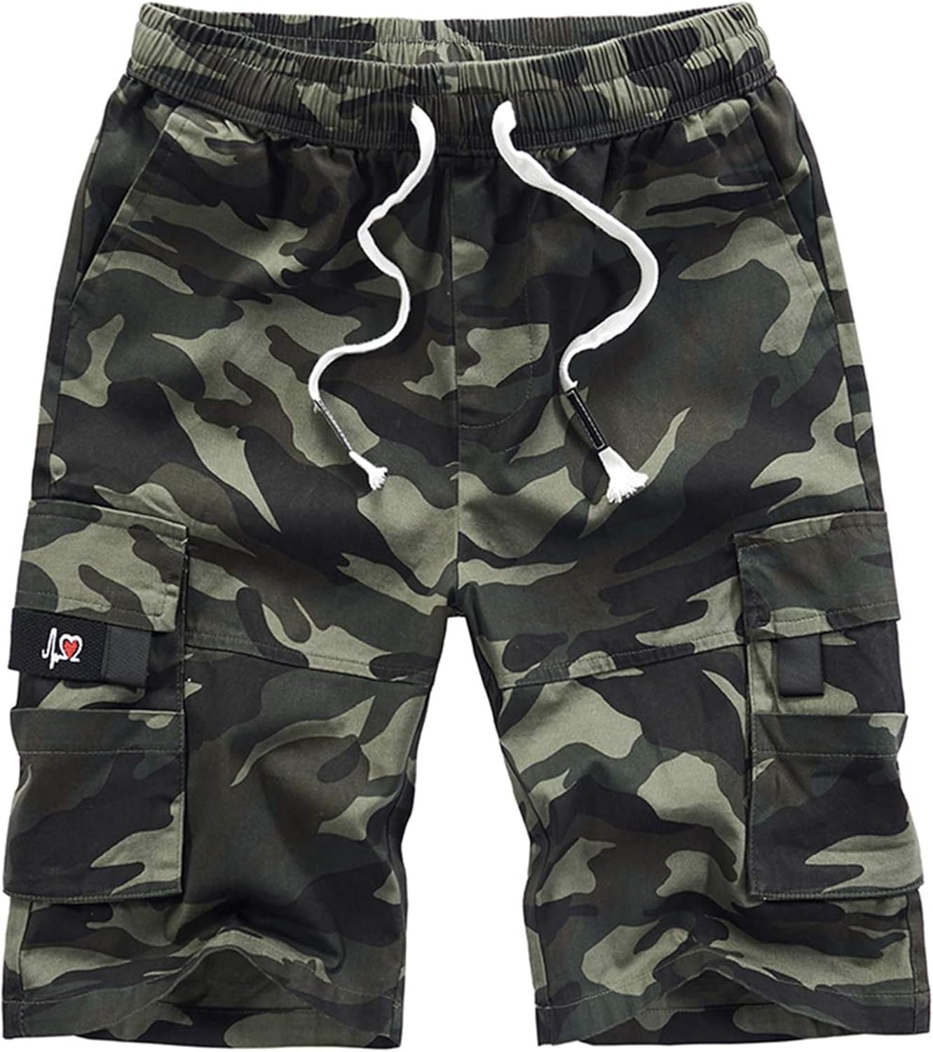Herren Cargo Shorts Gummibund Kordelzug Sommer Freizeit Baumwolle Hose - Bild 56 von 90