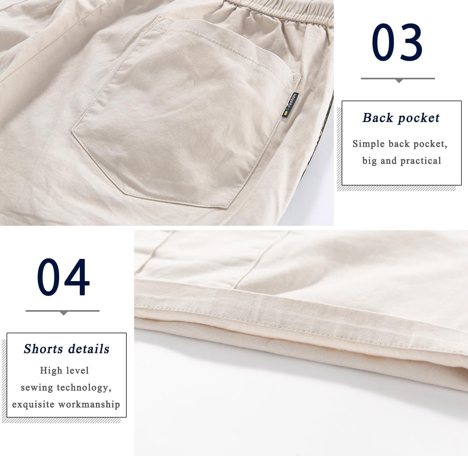 Herren Cargo Shorts Gummibund Kordelzug Sommer Freizeit Baumwolle Hose - Bild 71 von 90