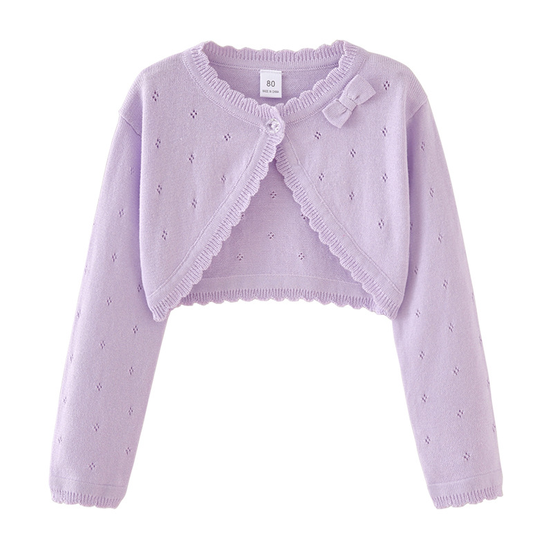 Girls Long Sleeve Knit Bolero Cardigan Shrug Cropped Sweater Jacket for Dresses
