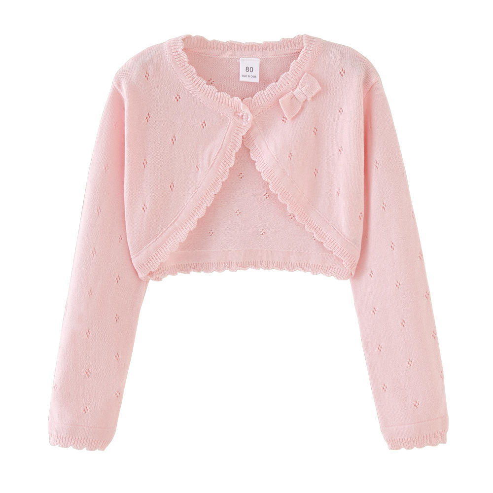 Girls Long Sleeve Knit Bolero Cardigan Shrug Cropped Sweater Jacket for Dresses