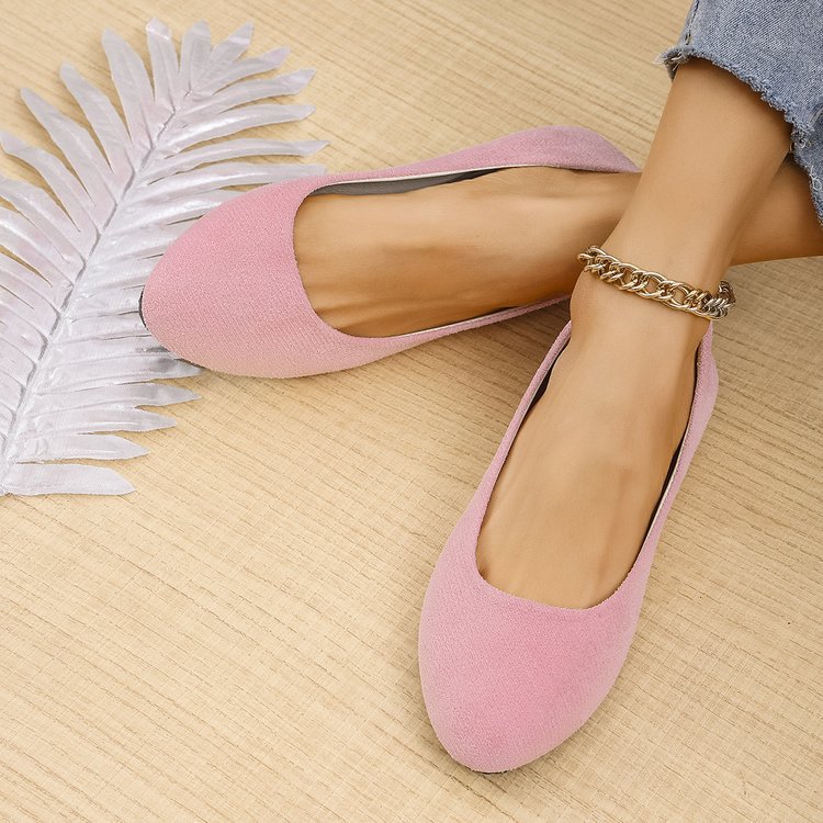 Zapatos planos de ballet informales para mujer mocasines sin cordones punta redonda zapatos de salón - Imagen 25 de 25