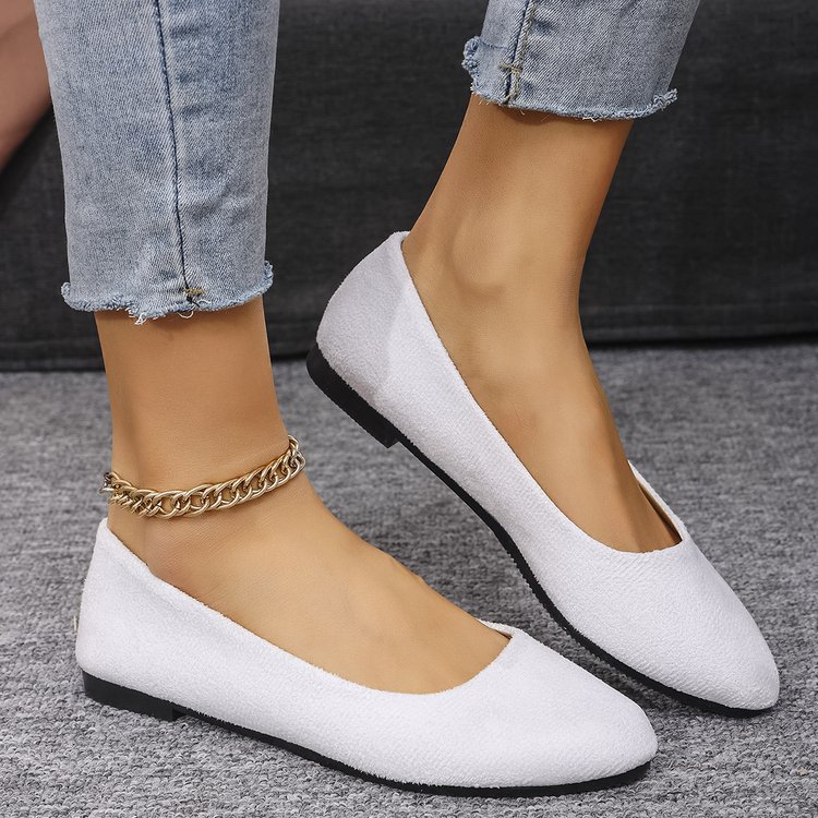 Zapatos planos de ballet informales para mujer mocasines sin cordones punta redonda zapatos de salón - Imagen 20 de 25