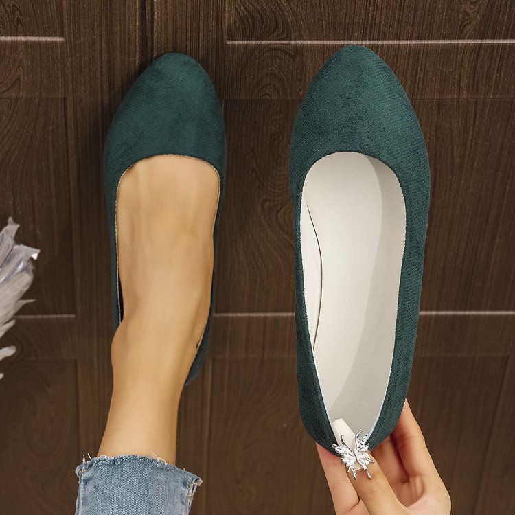 Zapatos planos de ballet informales para mujer mocasines sin cordones punta redonda zapatos de salón - Imagen 22 de 25