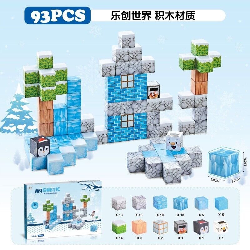 312PCS Magnetic Building Blocks Mine Magnet World Set Stem Montessori Toy Gift - Picture 8 of 12