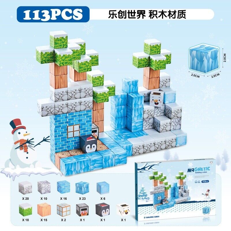 312PCS Magnetic Building Blocks Mine Magnet World Set Stem Montessori Toy Gift - Picture 9 of 12