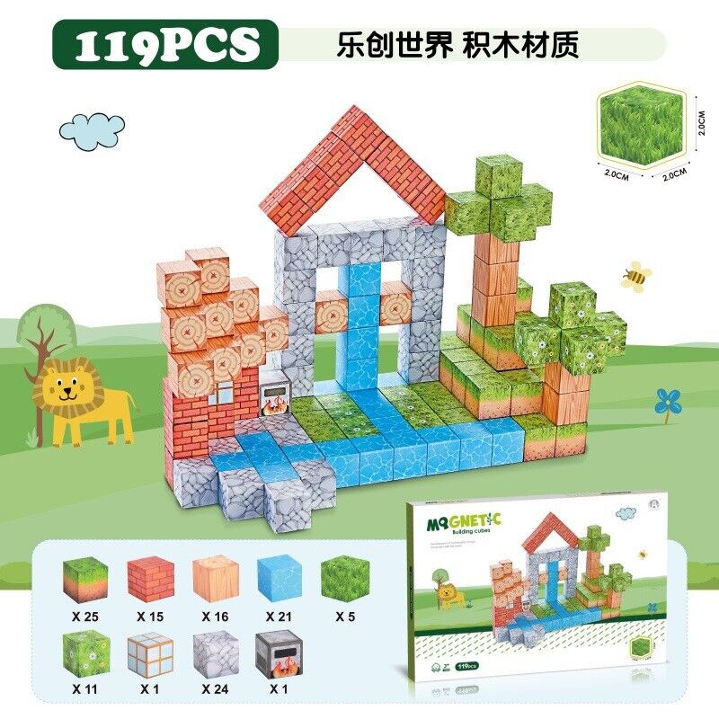 312PCS Magnetic Building Blocks Mine Magnet World Set Stem Montessori Toy Gift - Picture 10 of 12