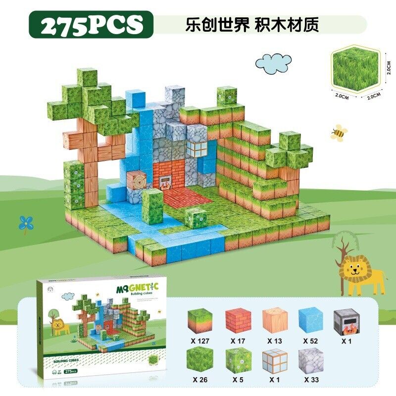 312PCS Magnetic Building Blocks Mine Magnet World Set Stem Montessori Toy Gift - Picture 11 of 12