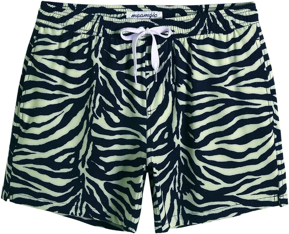 Herren Vintage Badehose 4 Wege Stretch schnelltrocknend Boardshorts mit Netzfutter - Bild 20 von 47