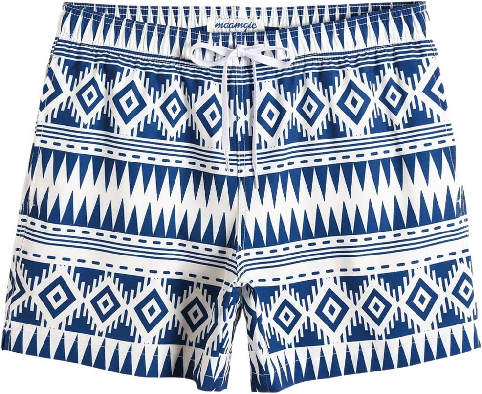 Herren Vintage Badehose 4 Wege Stretch schnelltrocknend Boardshorts mit Netzfutter - Bild 24 von 47