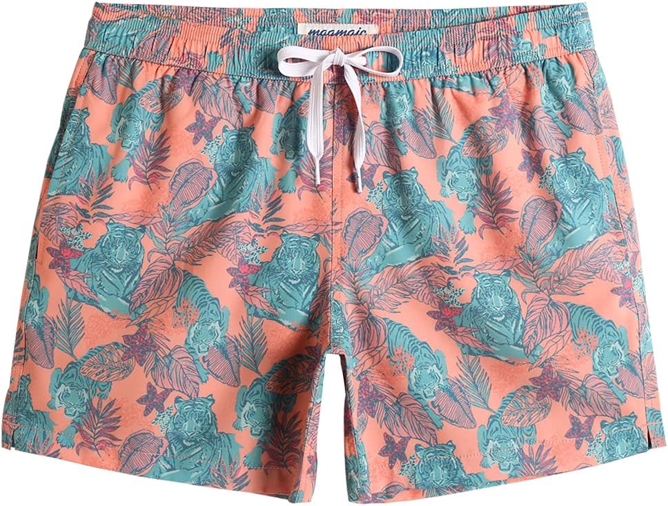 Herren Vintage Badehose 4 Wege Stretch schnelltrocknend Boardshorts mit Netzfutter - Bild 39 von 47